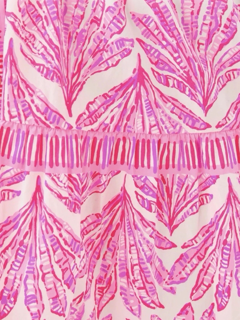 Lilly Pulitzer Pink White Floral Collared Button Front Cotton Shirt Dress 4 NWT - Picture 9 of 9